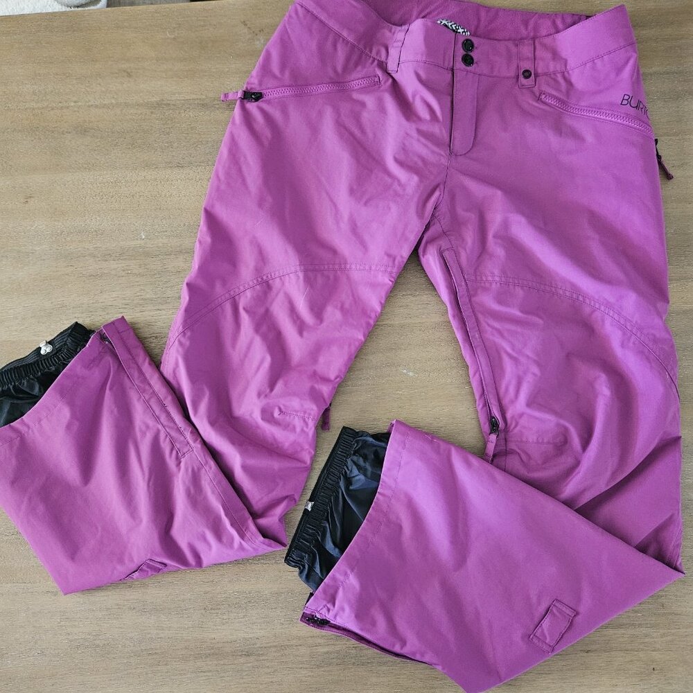 Burton Pants Womens L Purple Dryride Da Nang Snowboarding Waterproof Adjustable